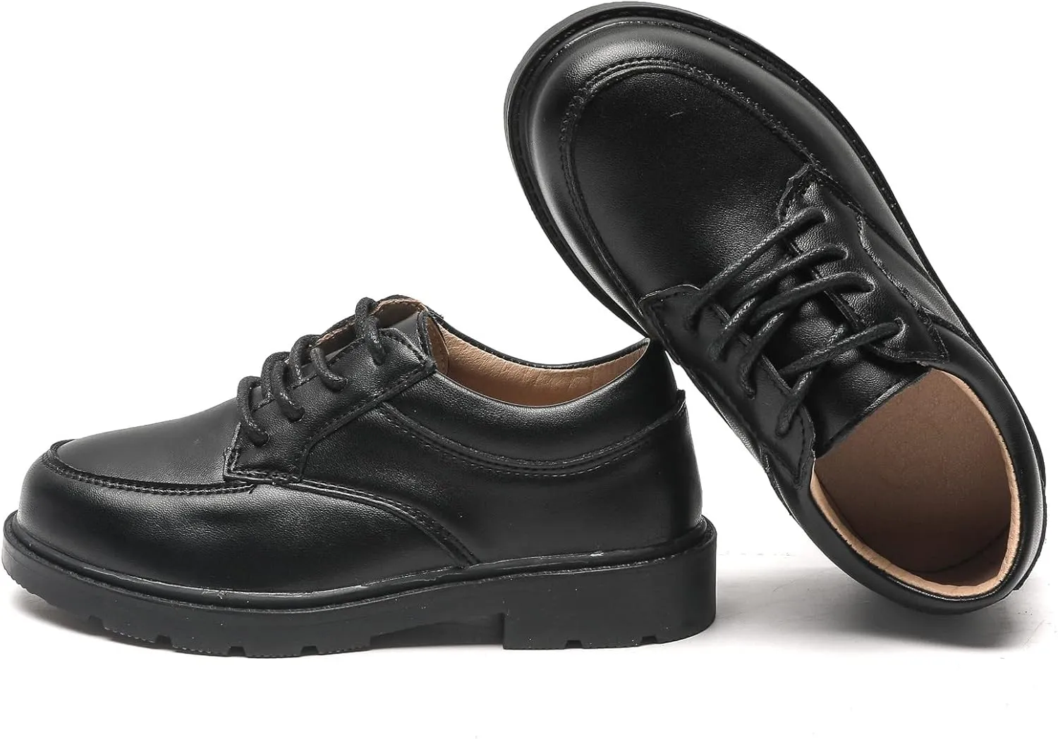 kkdom Boys Girls Classic Lace-Up Comfort Oxfords School Uniform Dress Shoes Loafer Flats (Toddler/Little Kid)