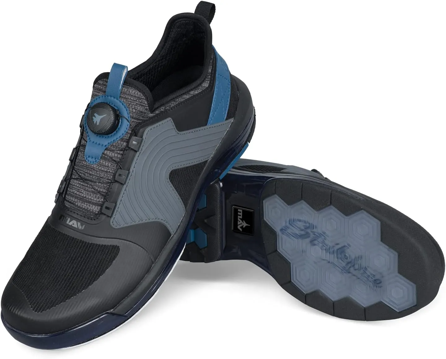 KR Strikeforce Men's Medium Maverick FT Black/Cobalt Left Hand Bowling Shoes Size 13