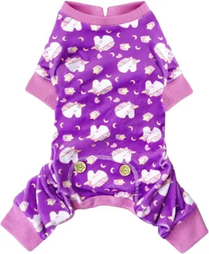 KYEESE Dog Pajamas Velvet Dog Pajamas Small Sized Dogs Soft Dogs Clothes Pjs with Unicorn Pattern Stretchy Pet Jammies Coat Comfy Pet Onesie Costume, X-Large