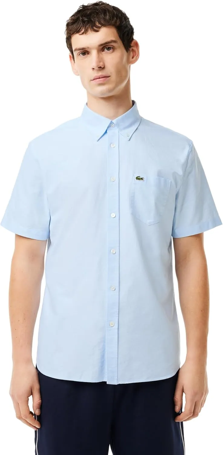 Lacoste Men's Regular Fit Short Sleeved Oxford Shirt