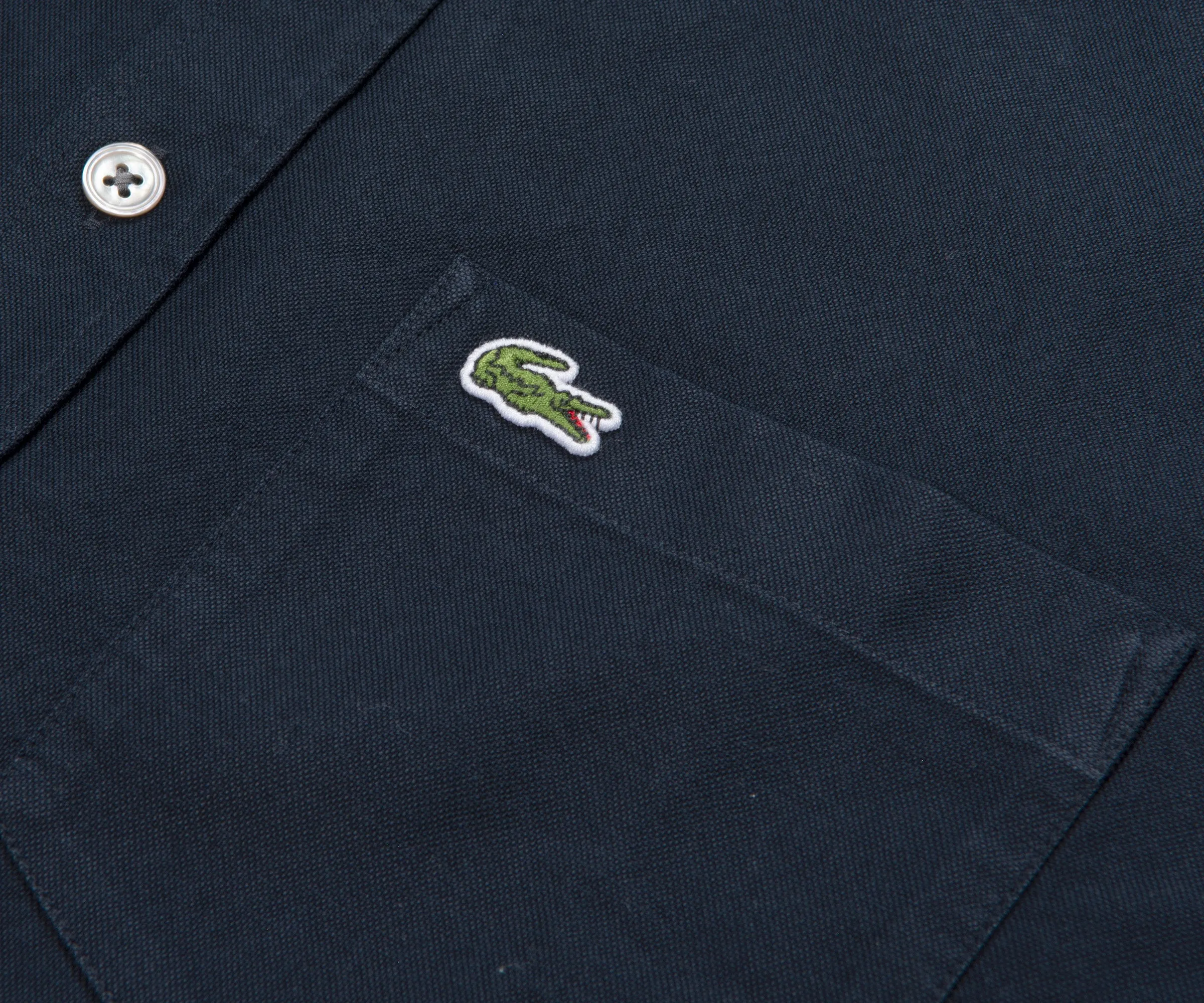 Lacoste Regular Fit SS Oxford Shirt Navy