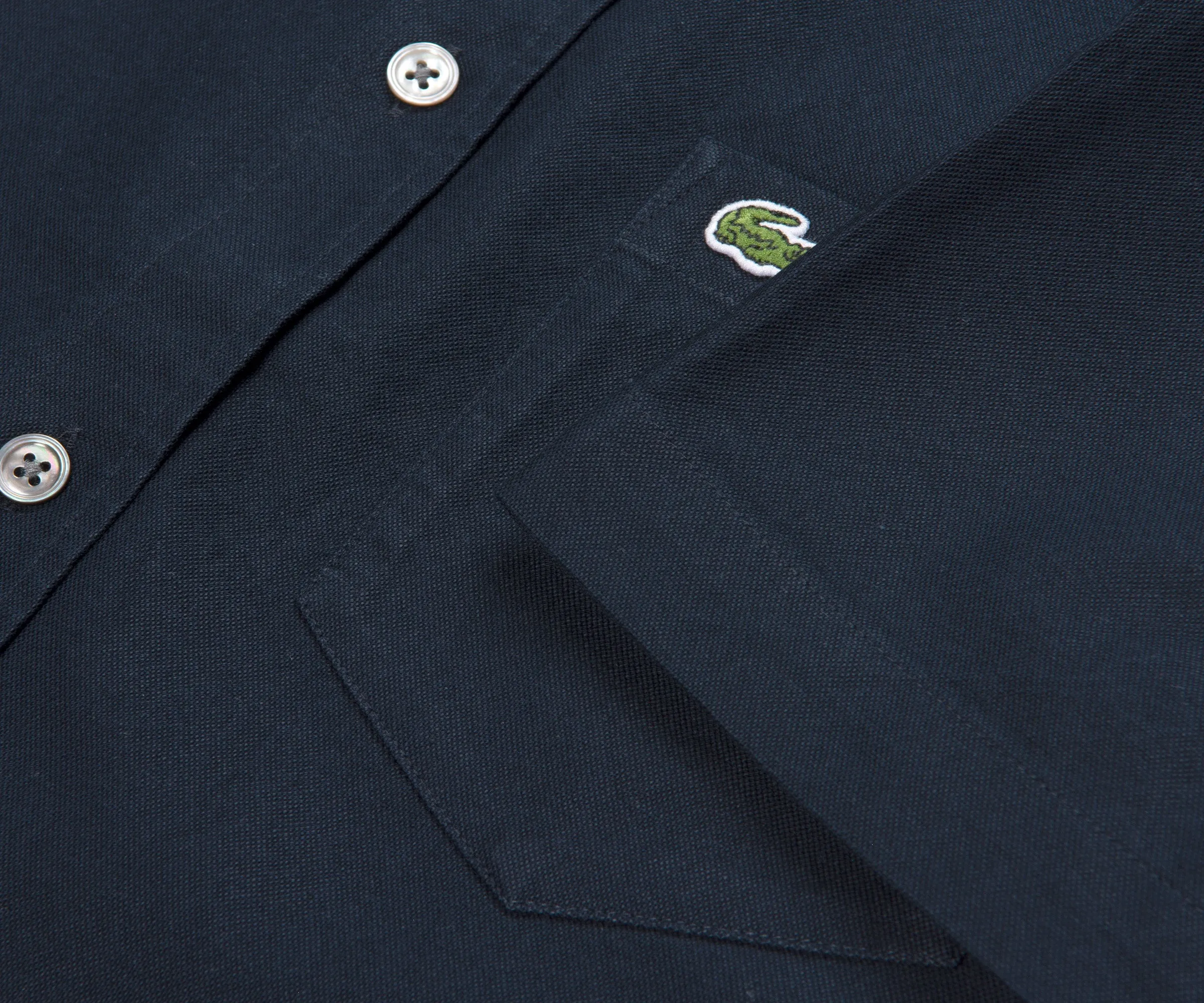 Lacoste Regular Fit SS Oxford Shirt Navy