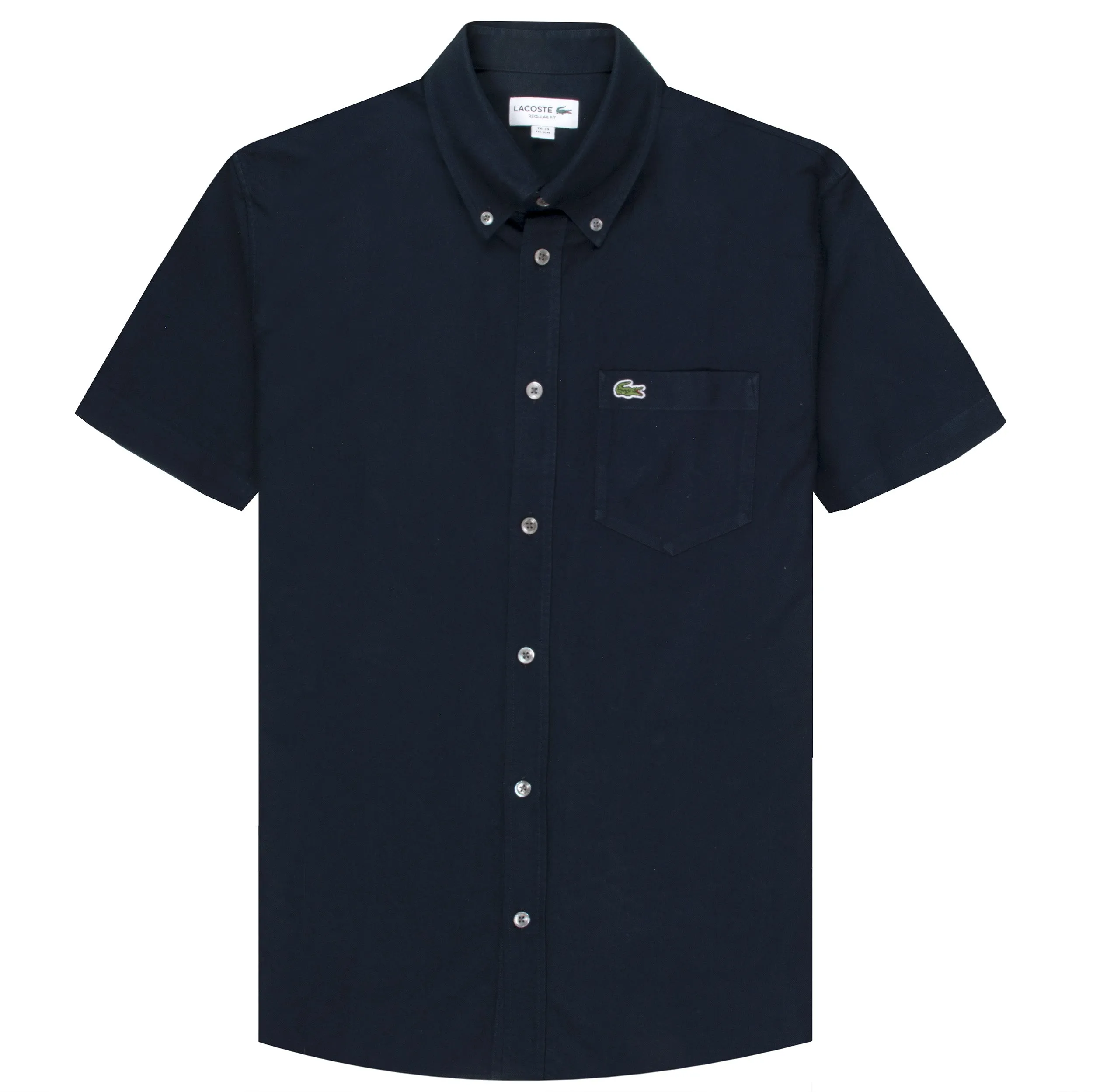 Lacoste Regular Fit SS Oxford Shirt Navy