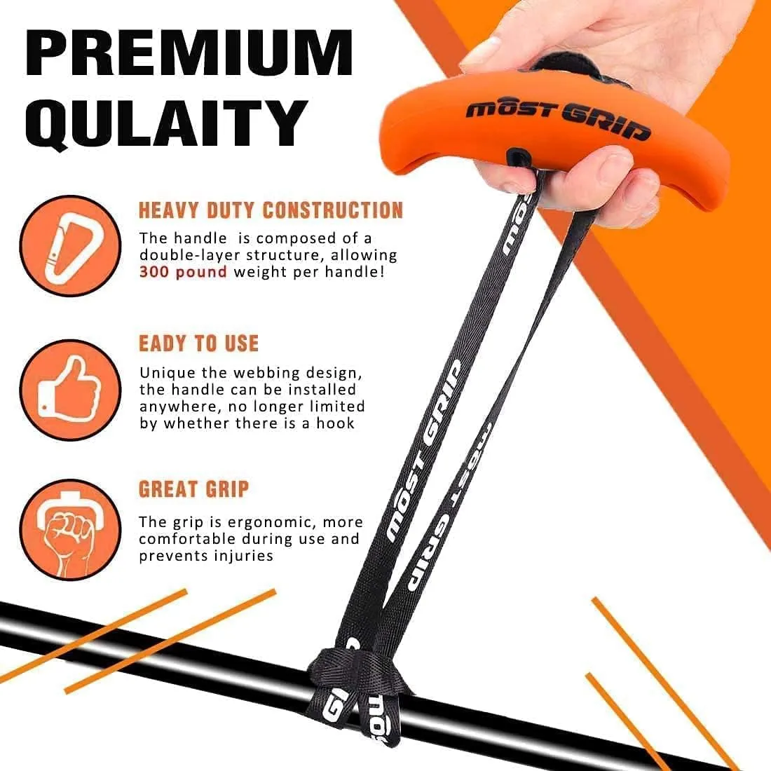 LARA STAR Pull Up Handles Grips Fitness Strap Heavy Duty Cable Machine Handles Training Grip Strength Sling Trainer for Home Gym Pull-up Bars Barbells and Pulling Machines