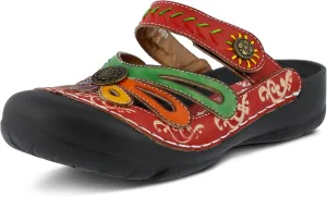 L'Artiste by Spring Step Women's Copa Flat Sandal Red/Multi