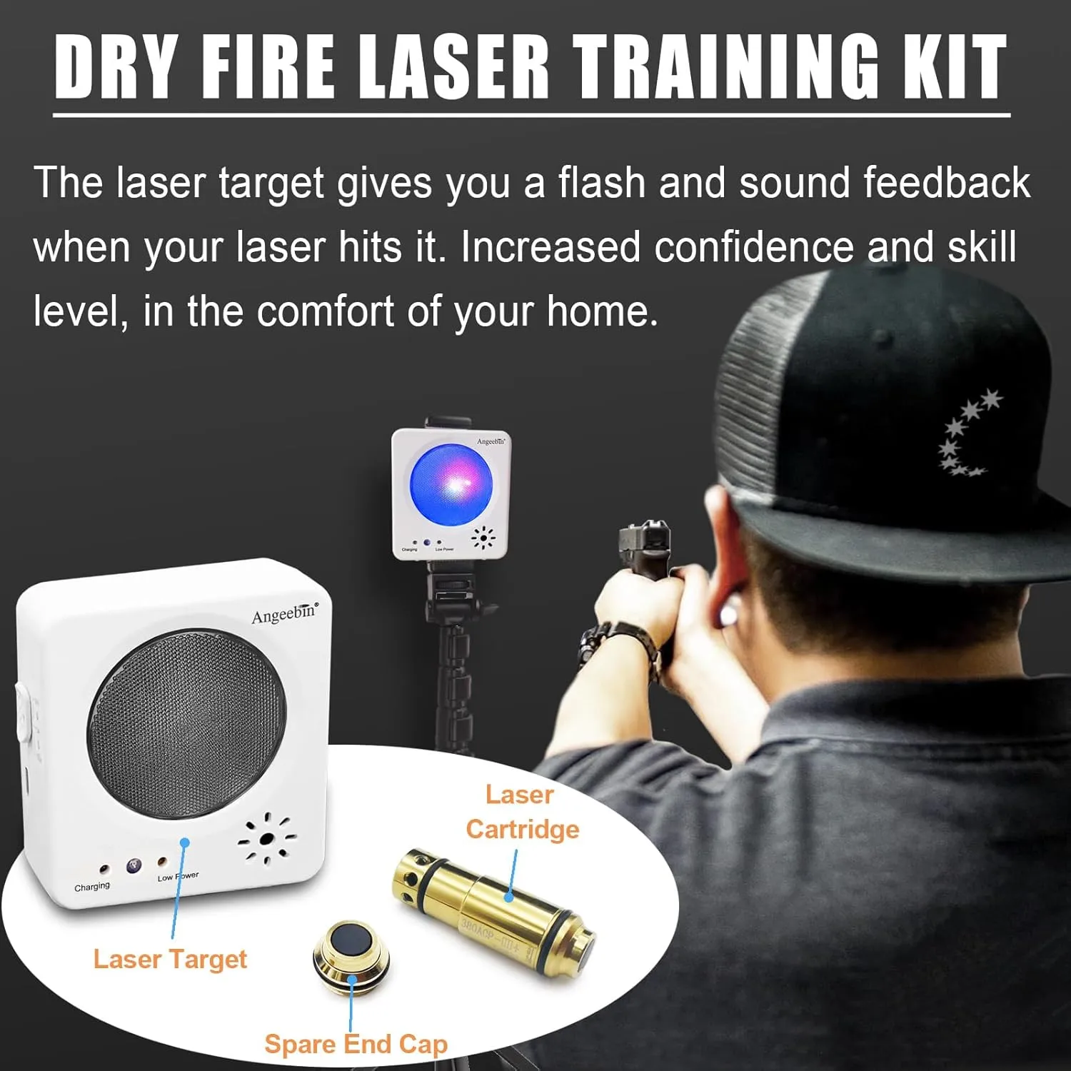 Laser Training Cartridge/Laser Target Suitable for Dry Fire Training, Laser Bullet with Spare Accessories