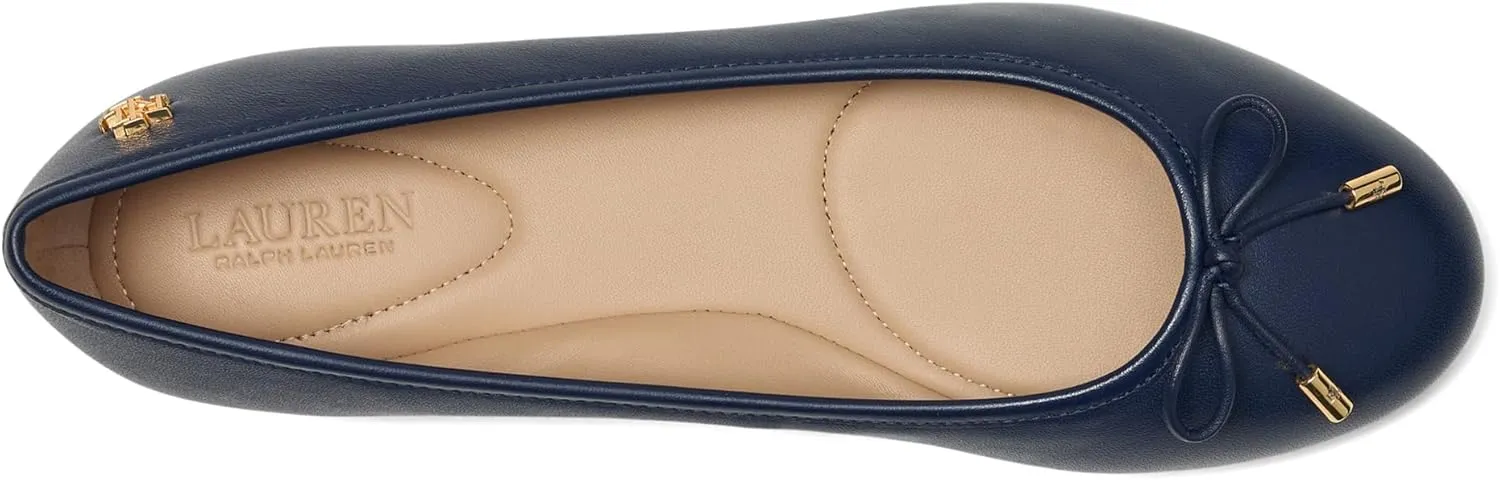 Lauren Ralph Lauren Women's Jayna Nappa Leather Flat Ballet