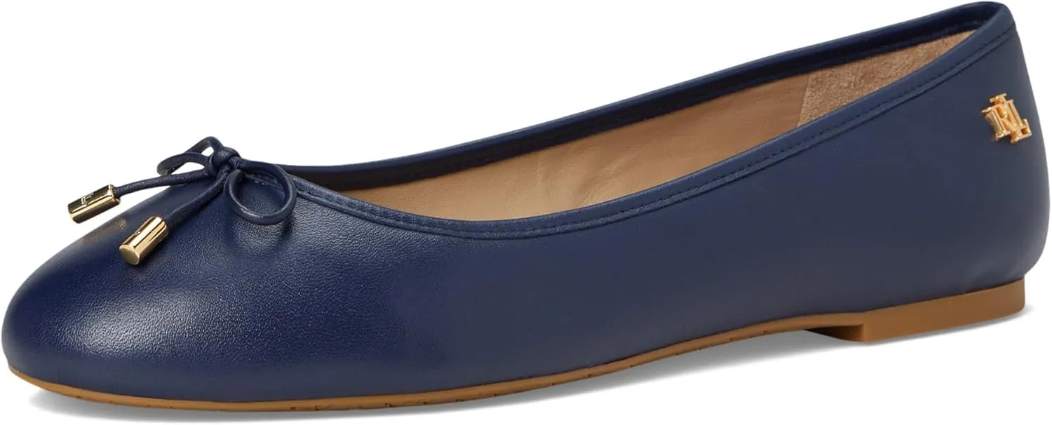 Lauren Ralph Lauren Women's Jayna Nappa Leather Flat Ballet