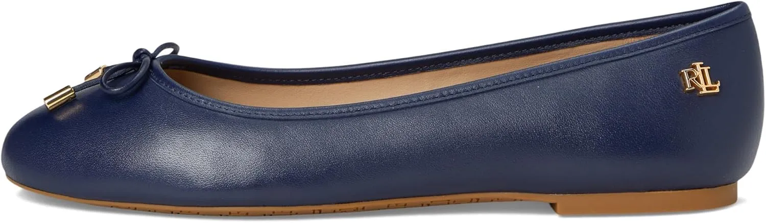Lauren Ralph Lauren Women's Jayna Nappa Leather Flat Ballet