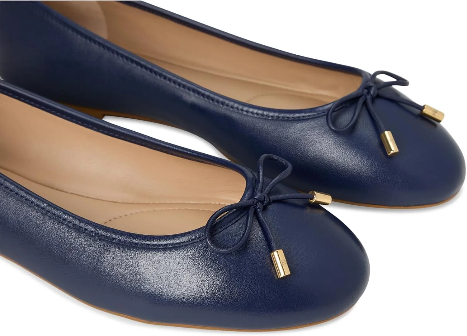 Lauren Ralph Lauren Women's Jayna Nappa Leather Flat Ballet
