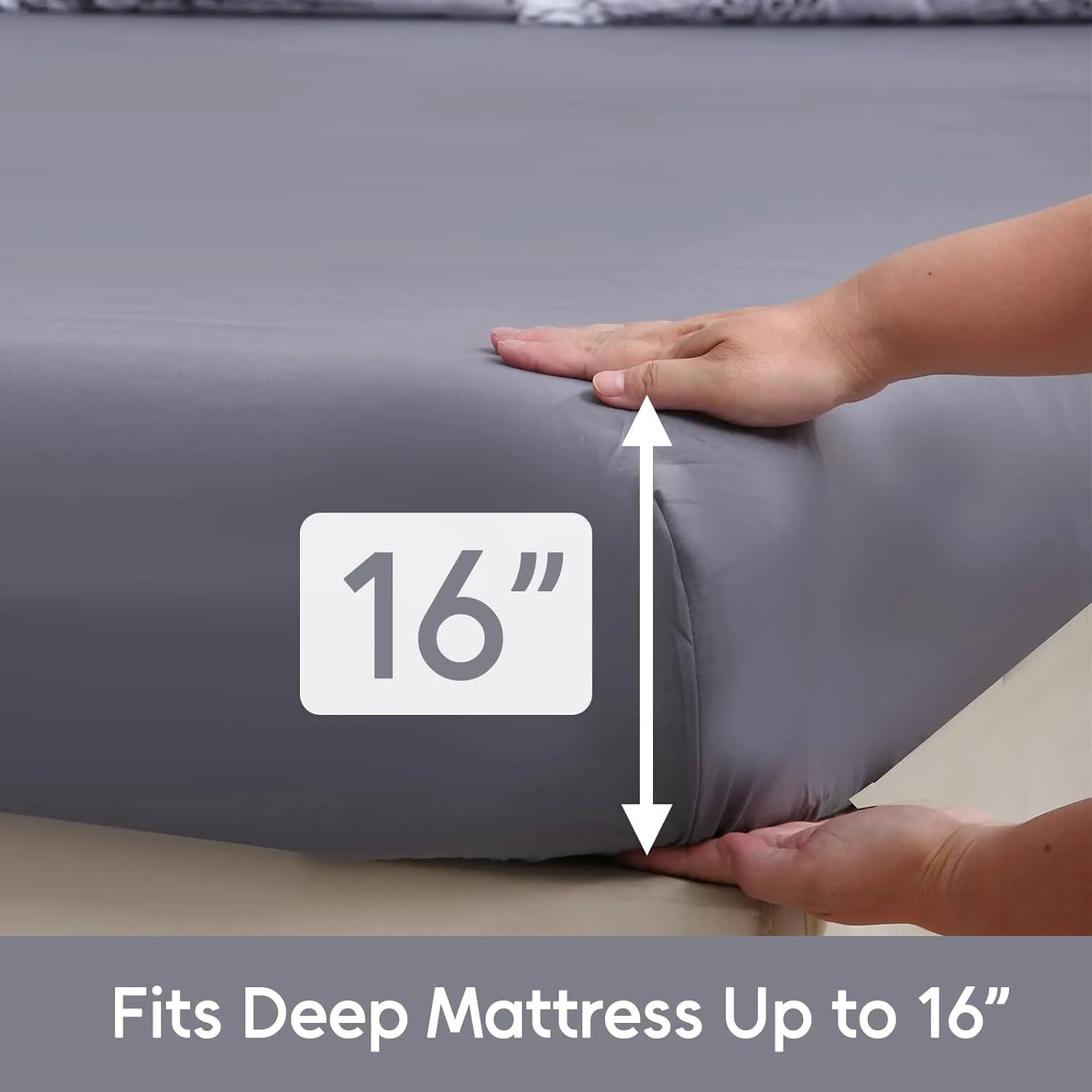 LONAVA King Size Bed Sheet Set, 6 Piece, Deep Pocket Dark Grey Fitted Sheet, Comfy & Breathable Patterned Flat Sheets, Premium Microfiber, Misty Forest Printed