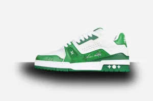 Louis Vuitton Trainer Low #54 Signature White Green
