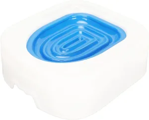 Luqeeg Cat Training Kit System for Toilet, Professional Reusable Cat Toilet Trainer, Urinal Seat with Extra Blue Tray, Recess Design Facilitates Tray Removal, Teach Cat to Use Toilet (Blue)
