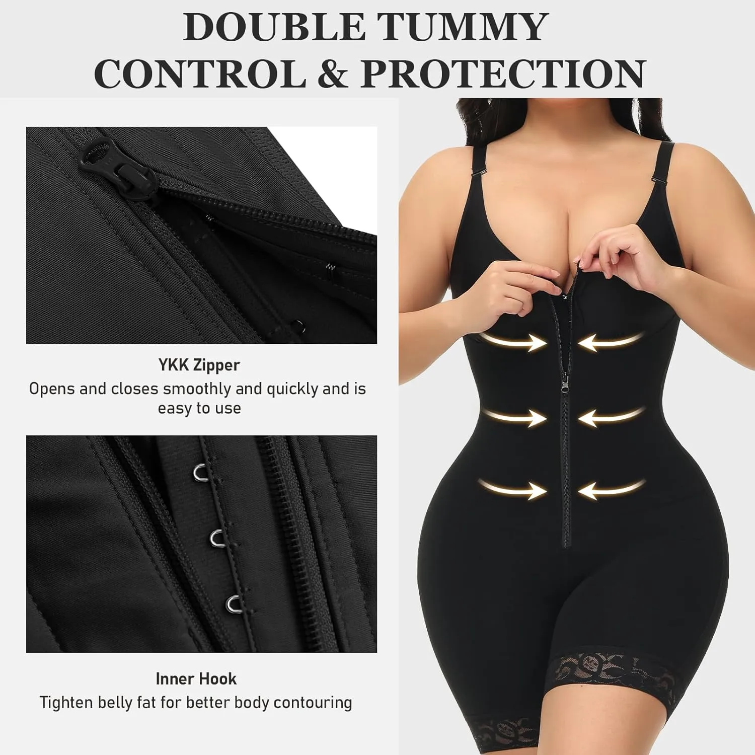 M MYODRESS Fajas Colombianas Moldeadora Tummy Control Faja Body Shaper Post Surgery Compression Garment Butt Lifter Shapewear