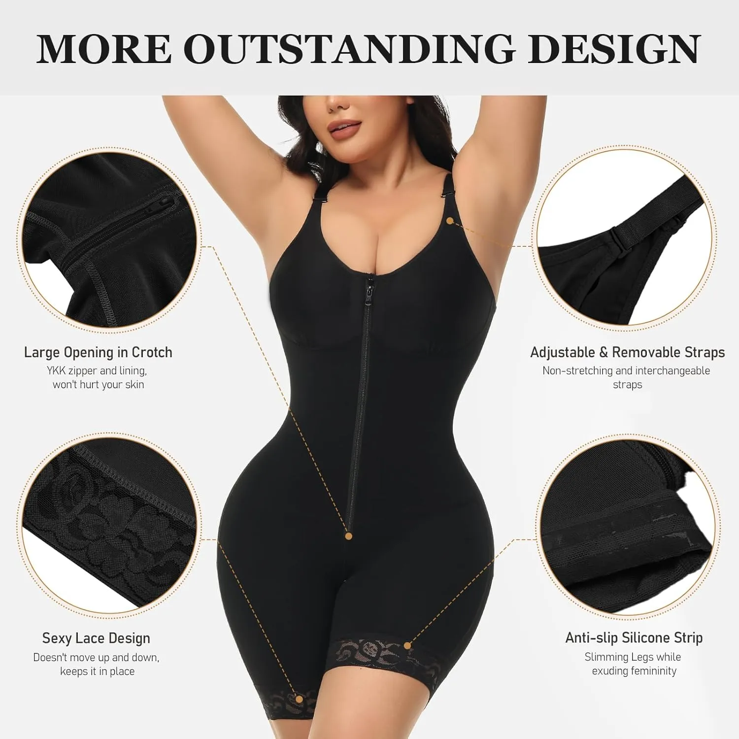 M MYODRESS Fajas Colombianas Moldeadora Tummy Control Faja Body Shaper Post Surgery Compression Garment Butt Lifter Shapewear