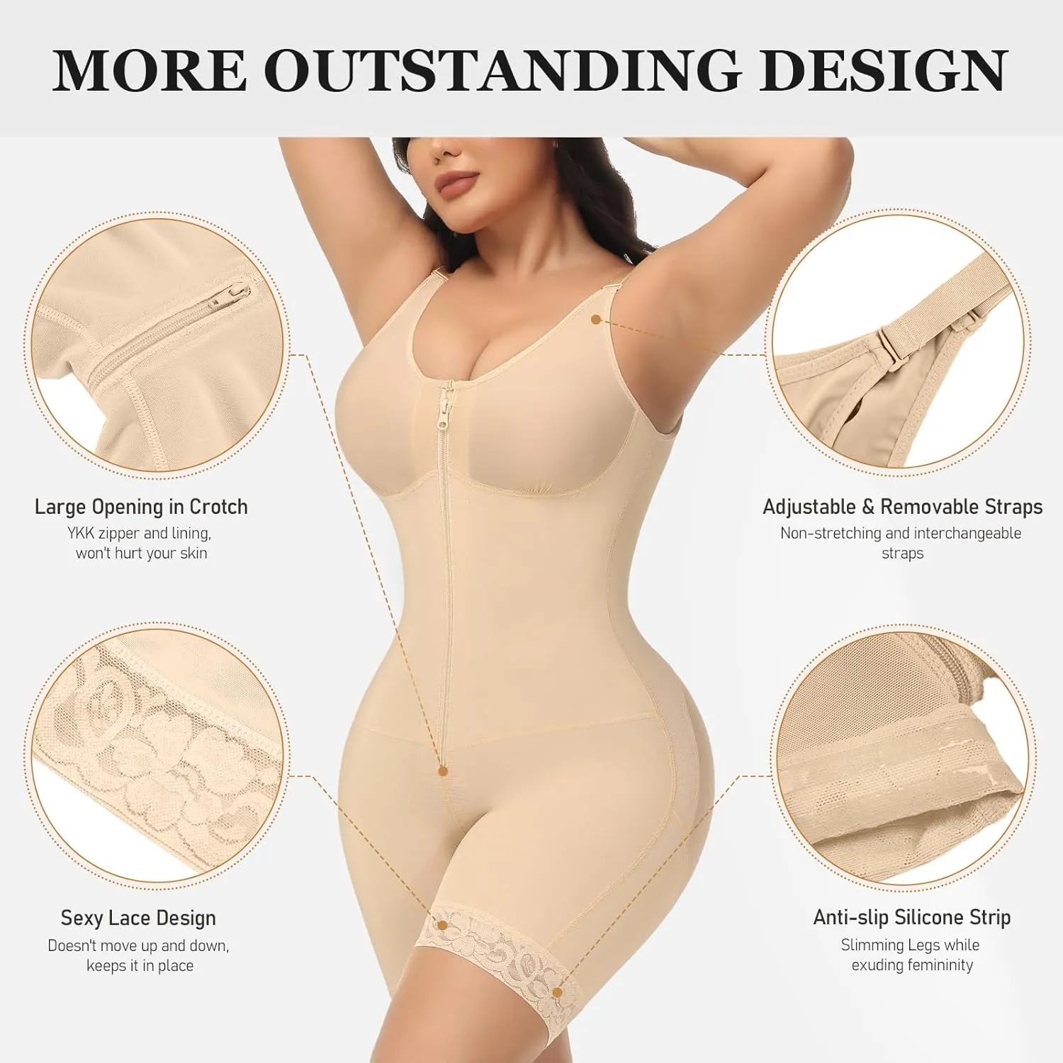 M MYODRESS Fajas Colombianas Moldeadora Tummy Control Faja Body Shaper Post Surgery Compression Garment Butt Lifter Shapewear