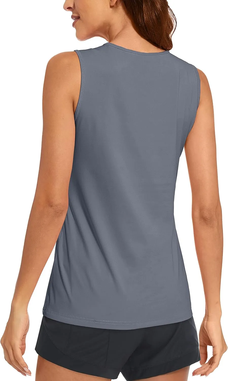 MAGCOMSEN Women's Sleeveless Workout Shirts UPF 80  Dry Fit Running Wicking Tank Tops Athletic Gym Summer