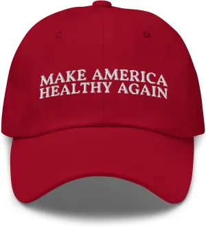 Make America Healthy Again Dad Hat - Funny Health Conscious Embroidered Cap - Gift for Dietitian, Personal Trainer