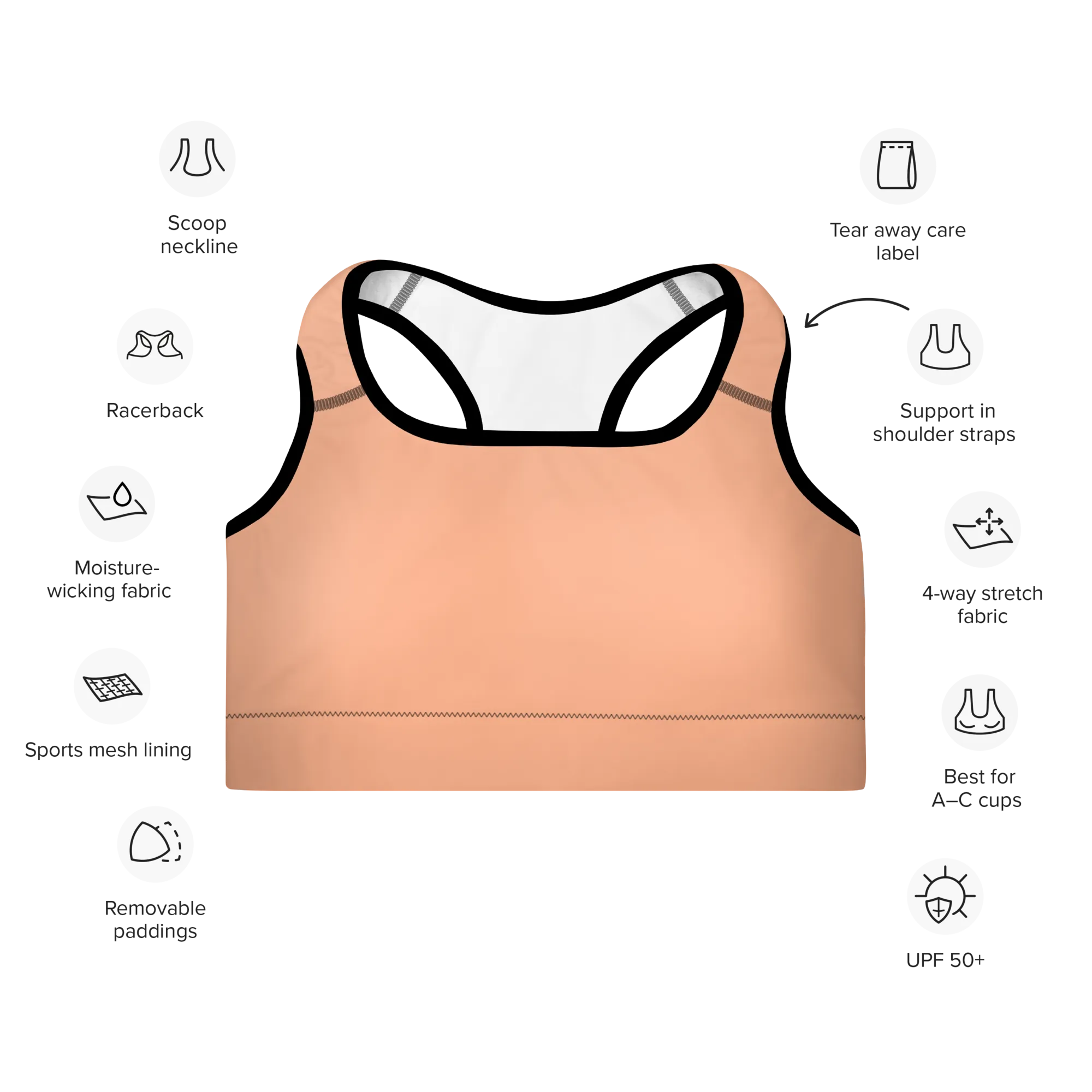 MANDY - PADDED SPORTS BRA