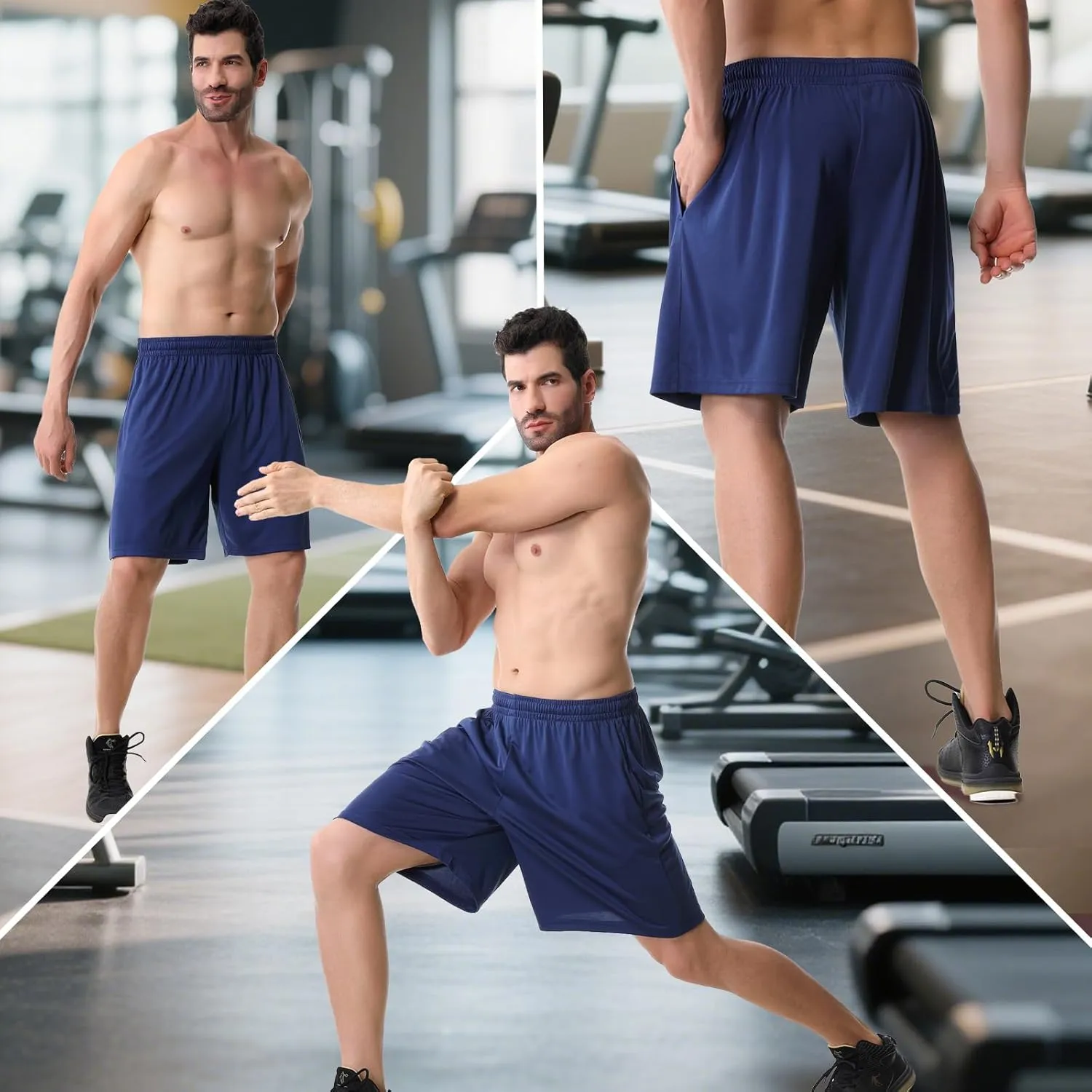 Mans Athletic Gym Shorts - Quick Dry Lightweight Training Shorts