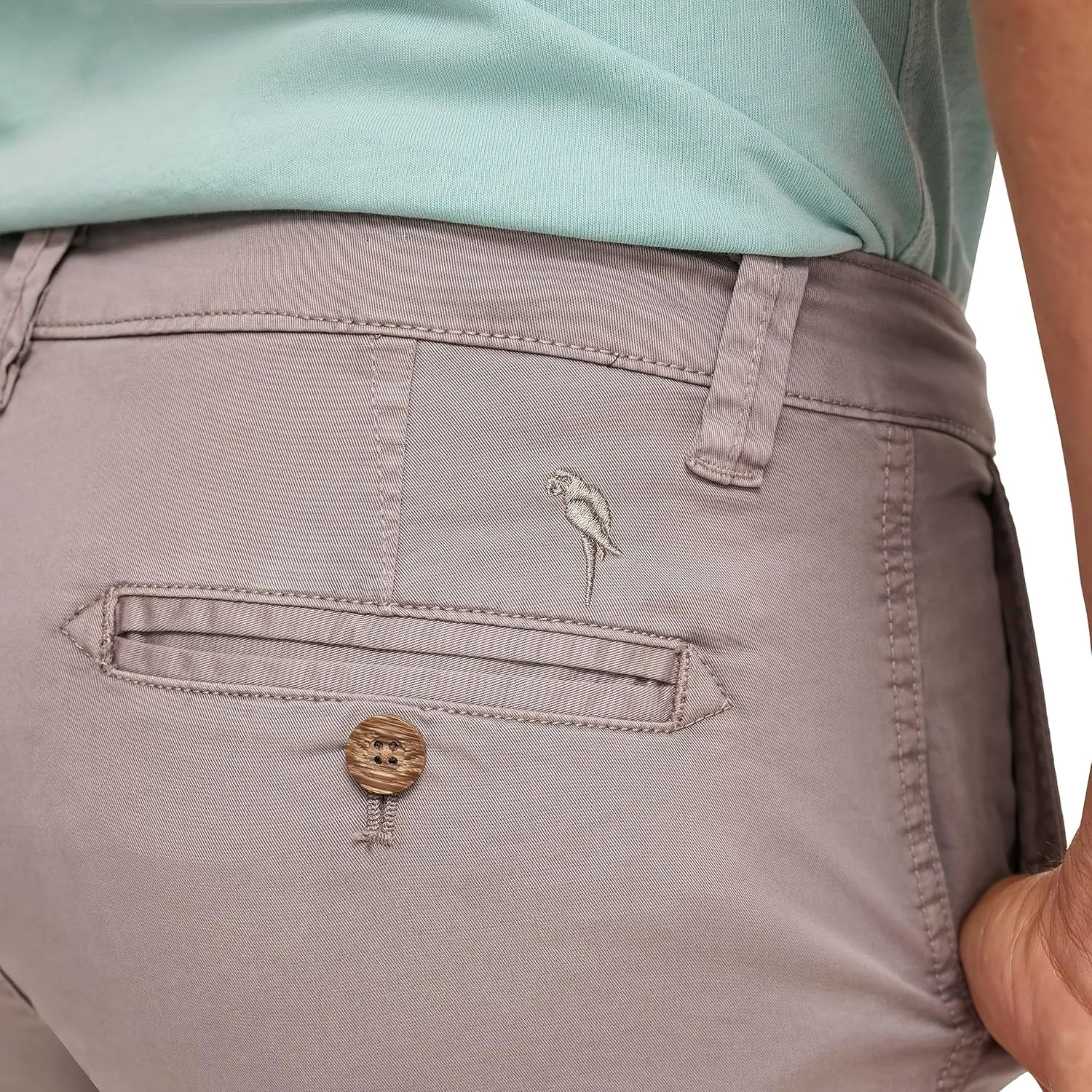 Margaritaville Men's Sun-Bleached-Cotton Shorts with Button/Zipper Waistband Closure