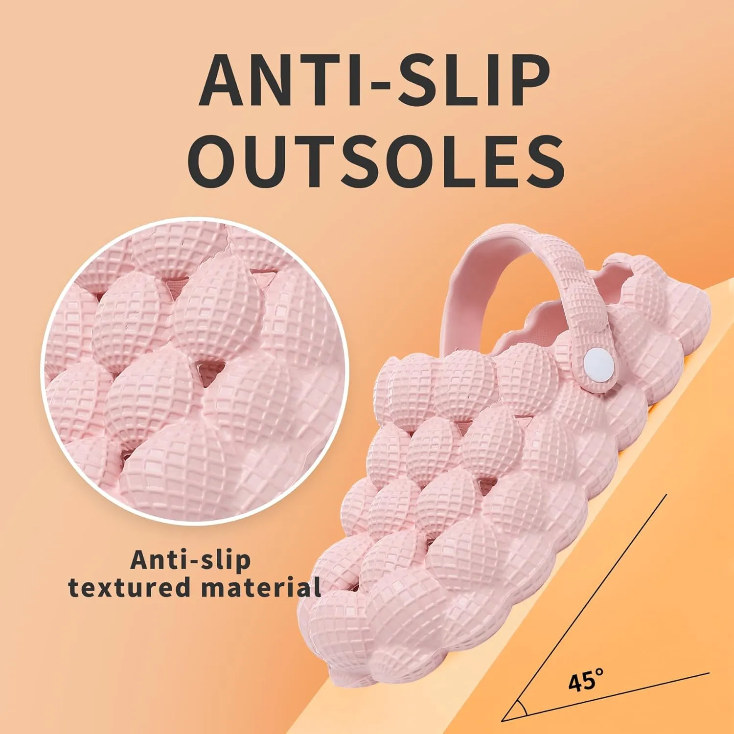 Massage Bubble Slippers, Bubble Slides for Women/Men, Funny Bubble Shoes, Unisex Breathable Beach Sandals, Non-slip Spa Slippers, Soft Pillow Stress Relief Slide, Home Bedroom Shower Trendy Ball Slippers
