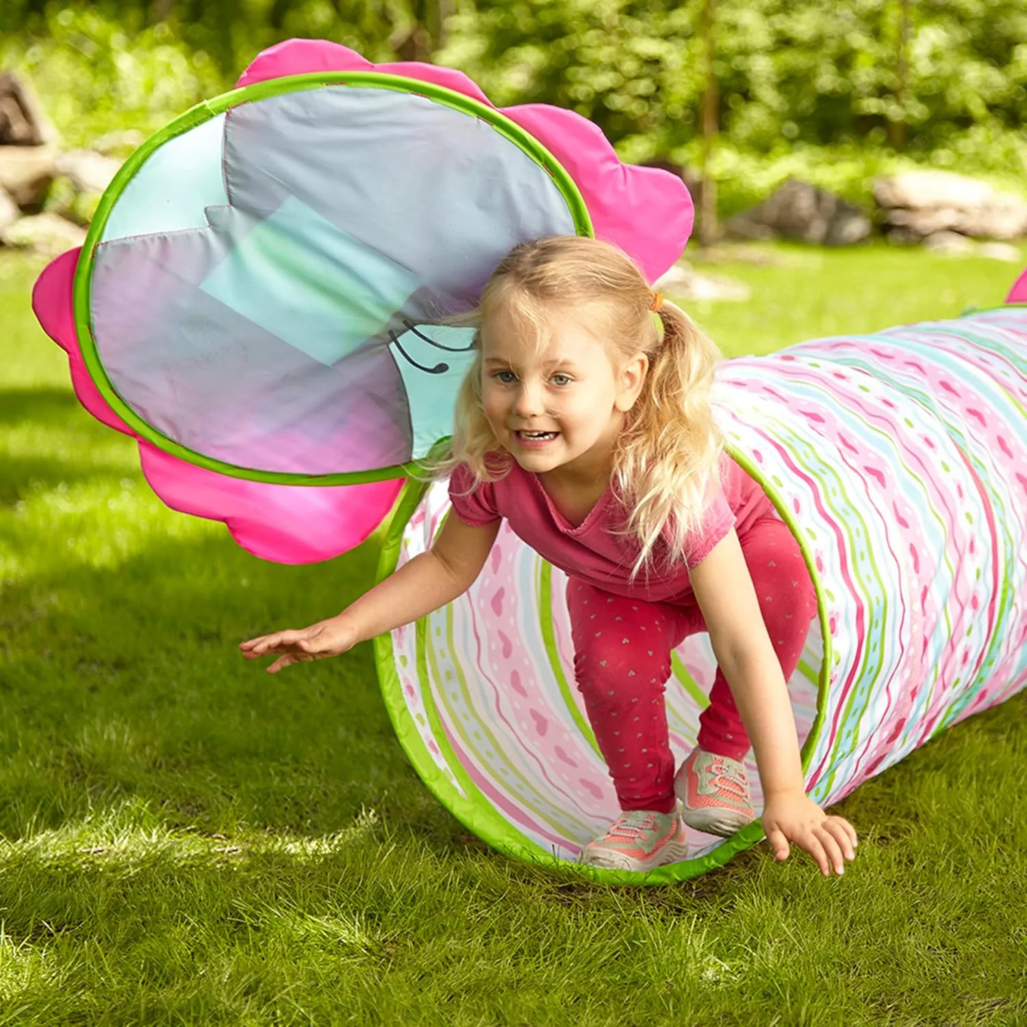 Melissa & Doug Sunny Patch Cutie Pie Butterfly Crawl-Through Tunnel (E-Commerce Packaging) - Indoor Outdoor Baby Tunnel Crawl Developmental Activity Toy
