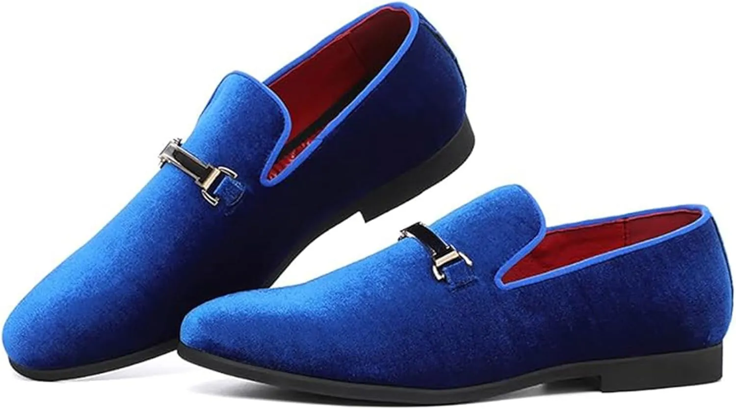 Men Formal Ball Shoes Velvet Loafers red Wedding Horsebit Flat Party Fashion Driving Shoes