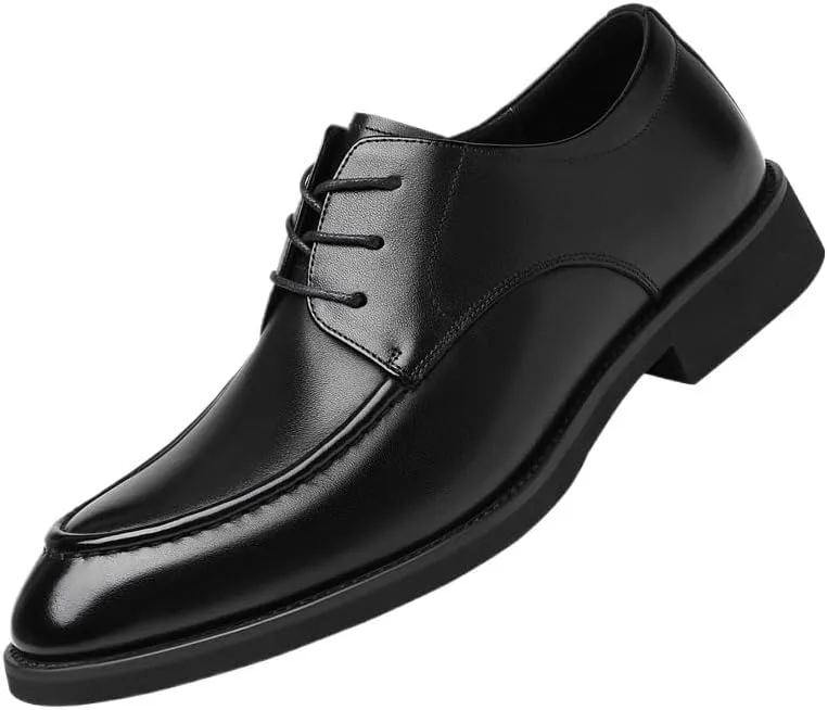 Men Leather Dress Shoes, Design Classic Brogue Mens Footwear, Black Waterproof Formal Shoes