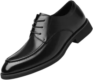 Men Leather Dress Shoes, Design Classic Brogue Mens Footwear, Black Waterproof Formal Shoes