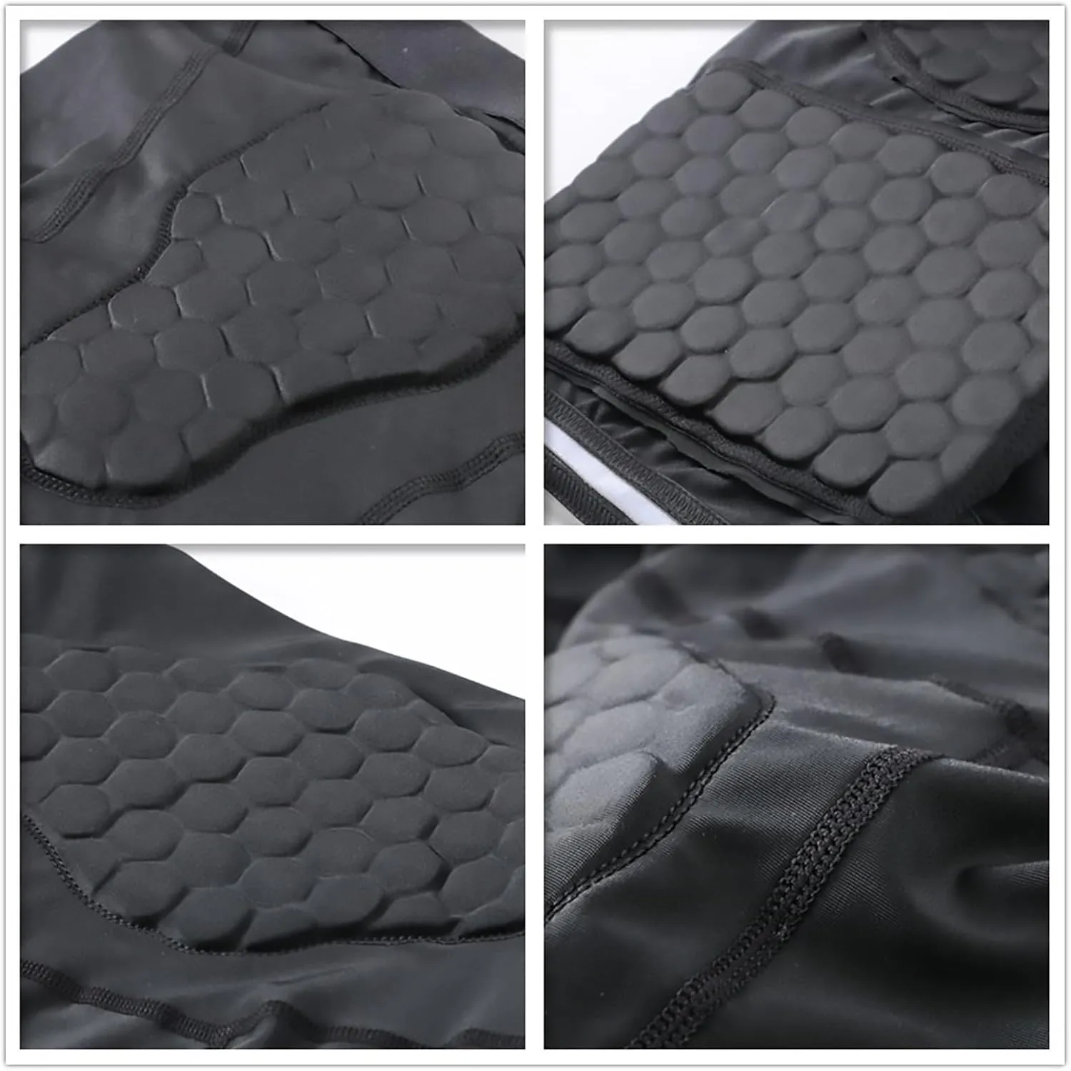 Men Padded Proctective Shirt 6-Pads Chest Rib Protector Padded Football Shirt Protective Gear for Football Rugby Basketball