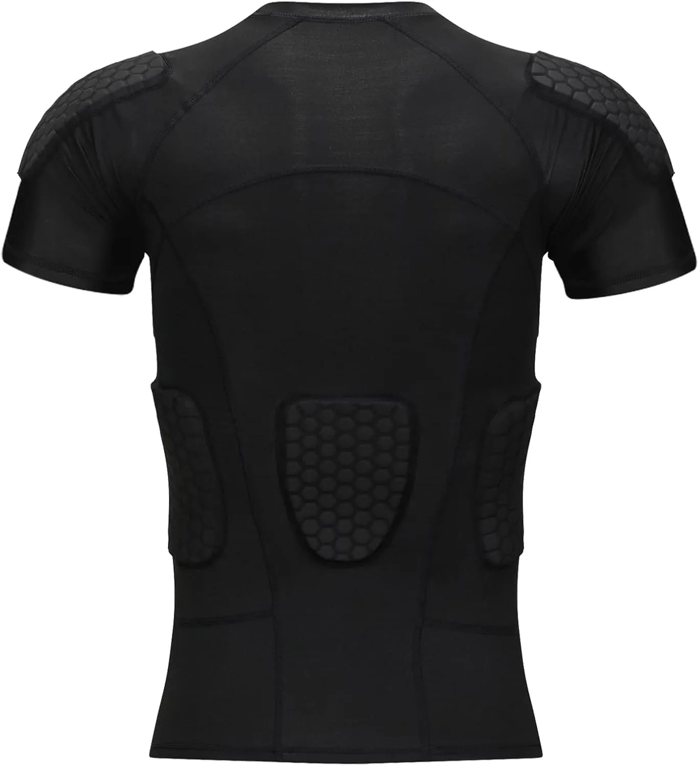 Men Padded Proctective Shirt 6-Pads Chest Rib Protector Padded Football Shirt Protective Gear for Football Rugby Basketball