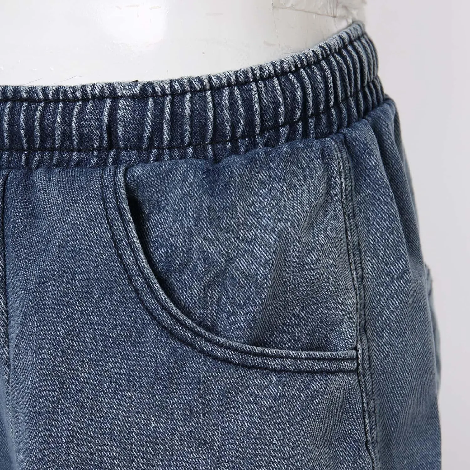 Men Y2K Vintage Baggy Jean Shorts Casual Summer Hip Hop Cargo Pants Loose Fit Denim Shorts Trendy Outfits