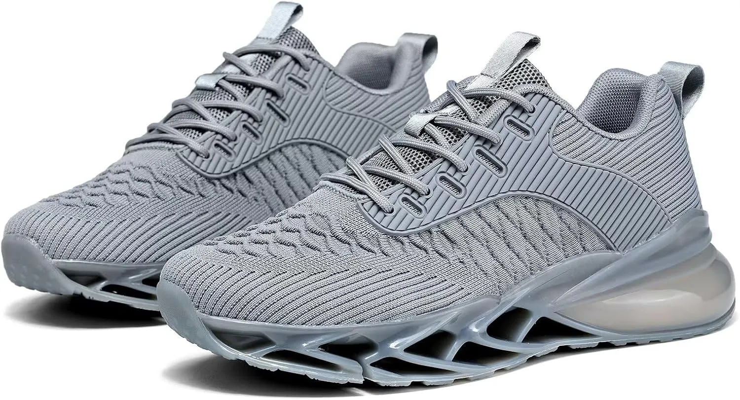 Mens Air Fashion Sneakers Blade Running Walking Shoes Comfortable Non Slip Work Sport Athletic Tennis Shoes