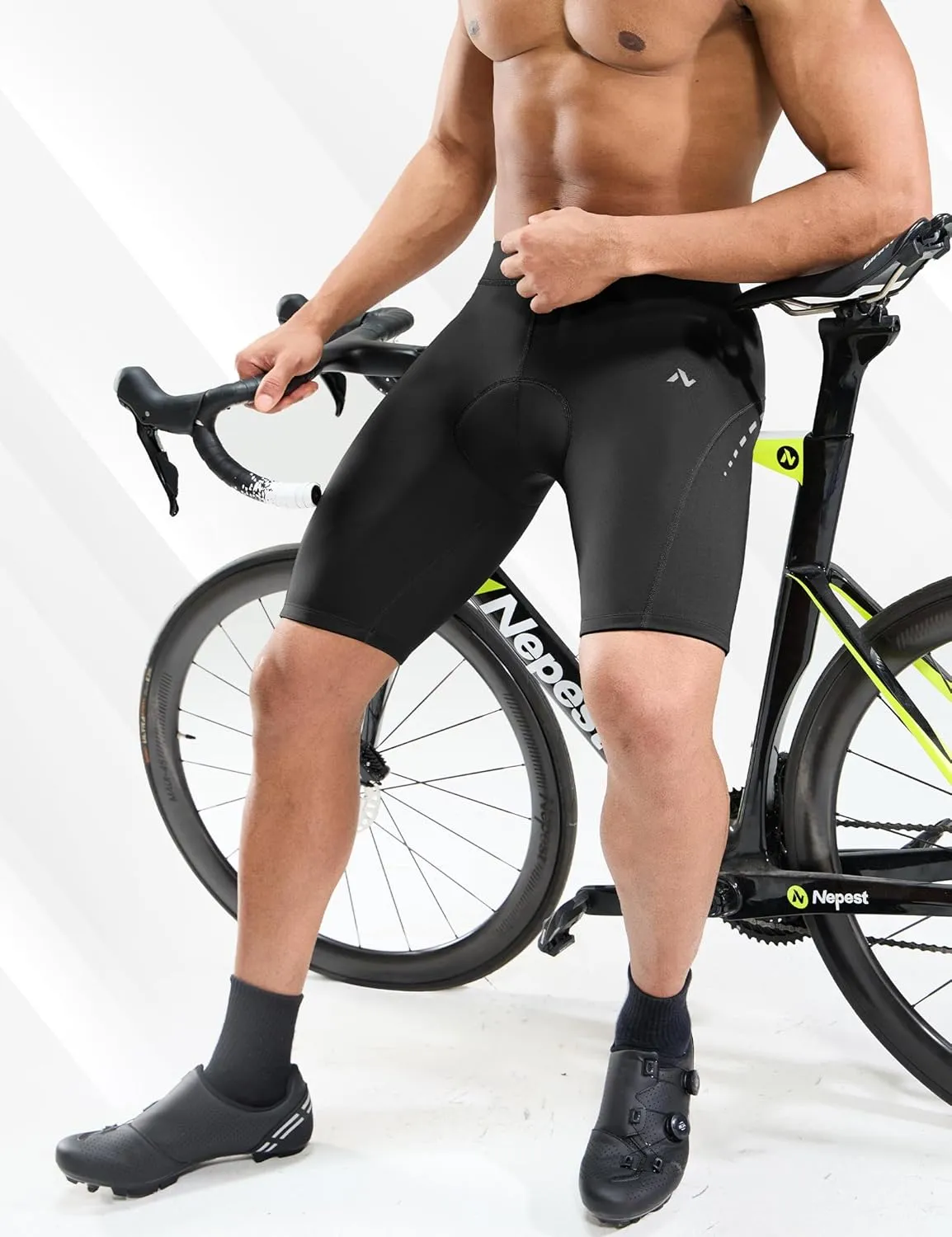 Men's Bike Shorts 4D Padded Cycling Road Biking Riding Biker Bicycle Mountain Cycle Shorts Zipper Pockets