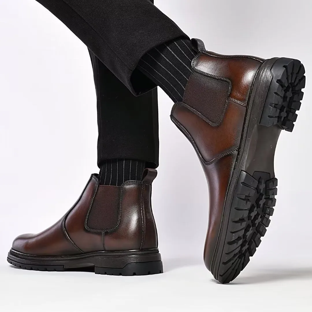 Men's Chukka Boots Genuine Leather Ankle Boot for Men Classic Casual Oxford Style Footwear