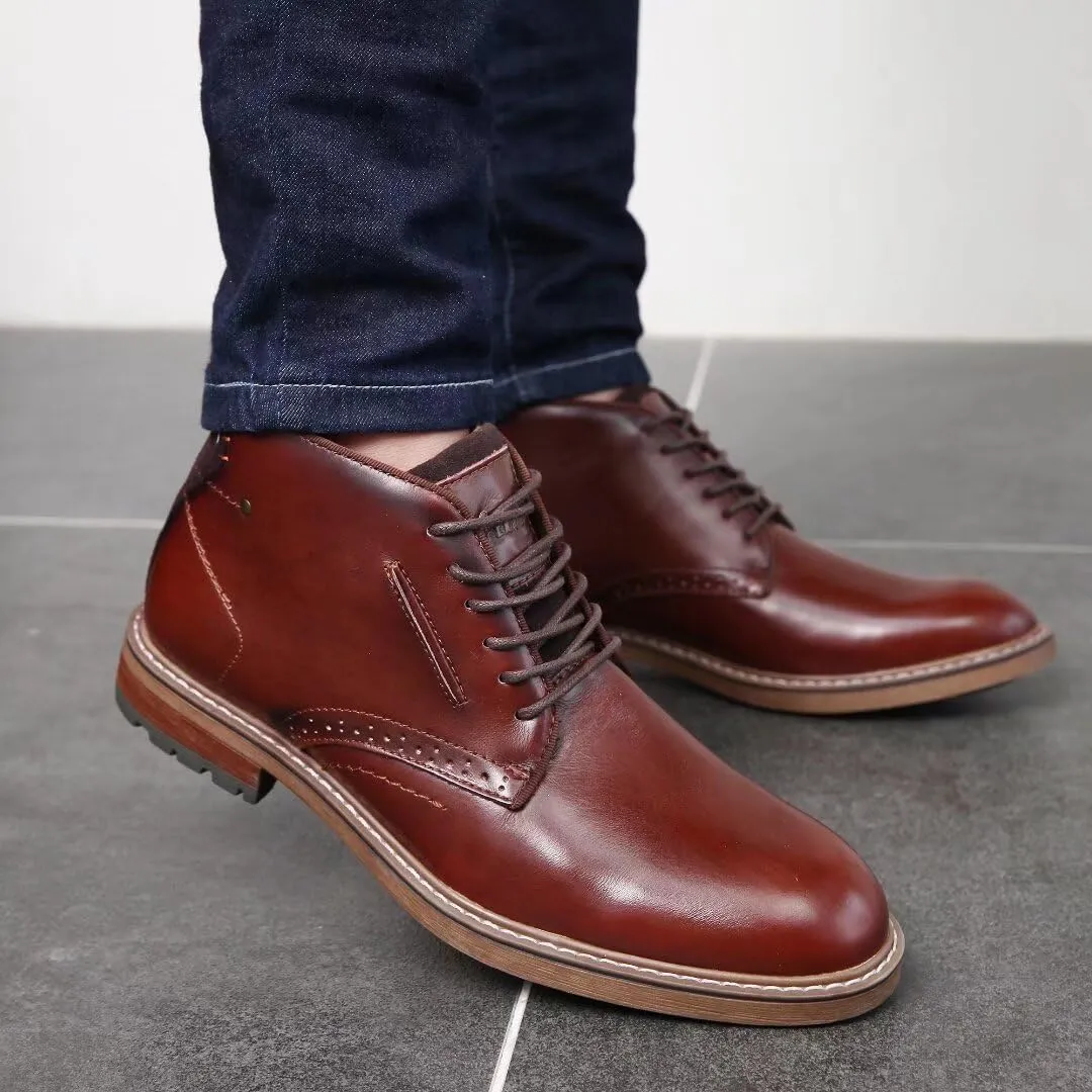 Men's Chukka Boots Genuine Leather Ankle Boot for Men Classic Casual Oxford Style Footwear