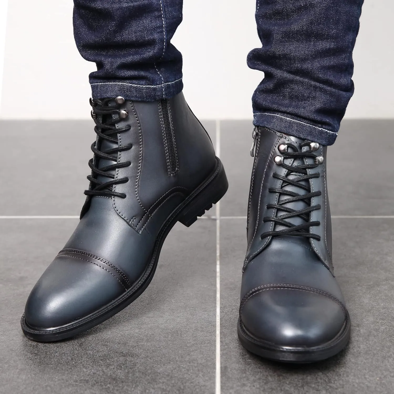 Men's Chukka Boots Genuine Leather Ankle Boot for Men Classic Casual Oxford Style Footwear
