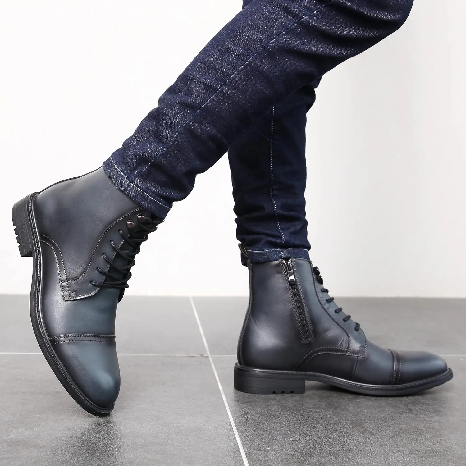 Men's Chukka Boots Genuine Leather Ankle Boot for Men Classic Casual Oxford Style Footwear