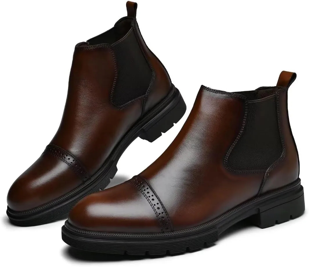 Men's Chukka Boots Genuine Leather Ankle Boot for Men Classic Casual Oxford Style Footwear