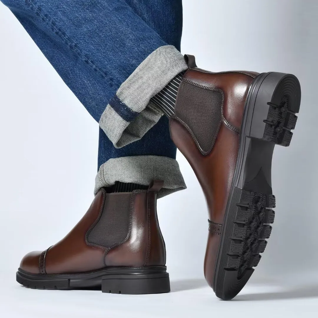 Men's Chukka Boots Genuine Leather Ankle Boot for Men Classic Casual Oxford Style Footwear