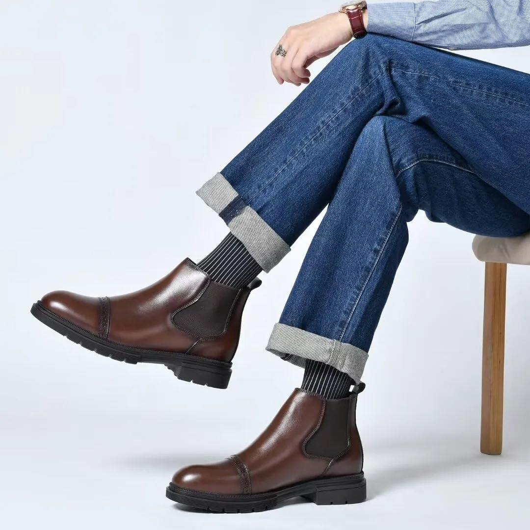 Men's Chukka Boots Genuine Leather Ankle Boot for Men Classic Casual Oxford Style Footwear