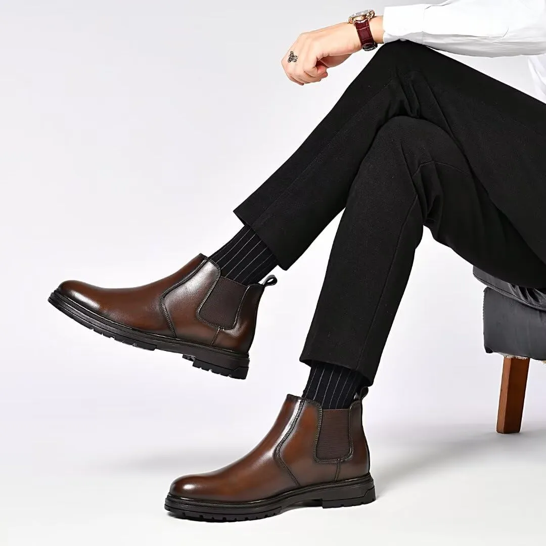 Men's Chukka Boots Genuine Leather Ankle Boot for Men Classic Casual Oxford Style Footwear
