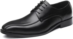Men's Comfort Dress Shoes Slip On Pointed Toe Derbys Formal Business Casual Oxford Trendy Plaid Upper Tuxedo Shoes for Men