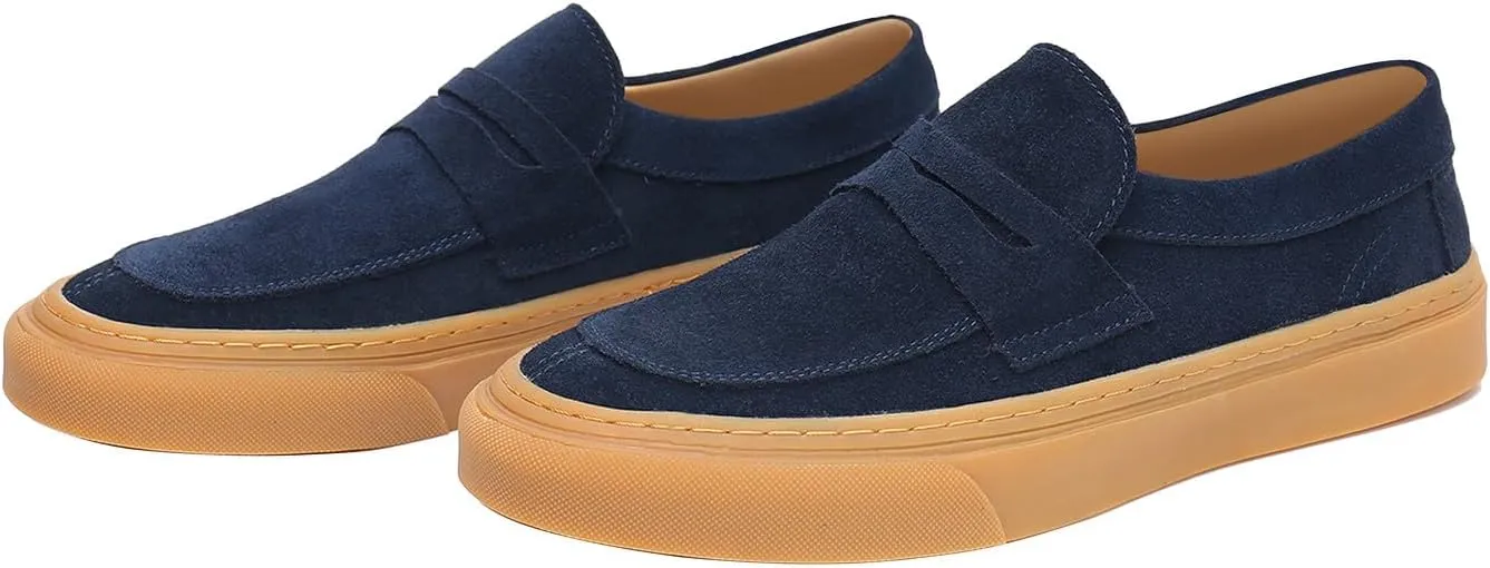 Mens Dress Shoes Slip-Ons Penny Loafers Suede Slippers Fashion Casual Business Prom Mocasines Boat Fashion Comfortable Breathable Summer Shoes for Men