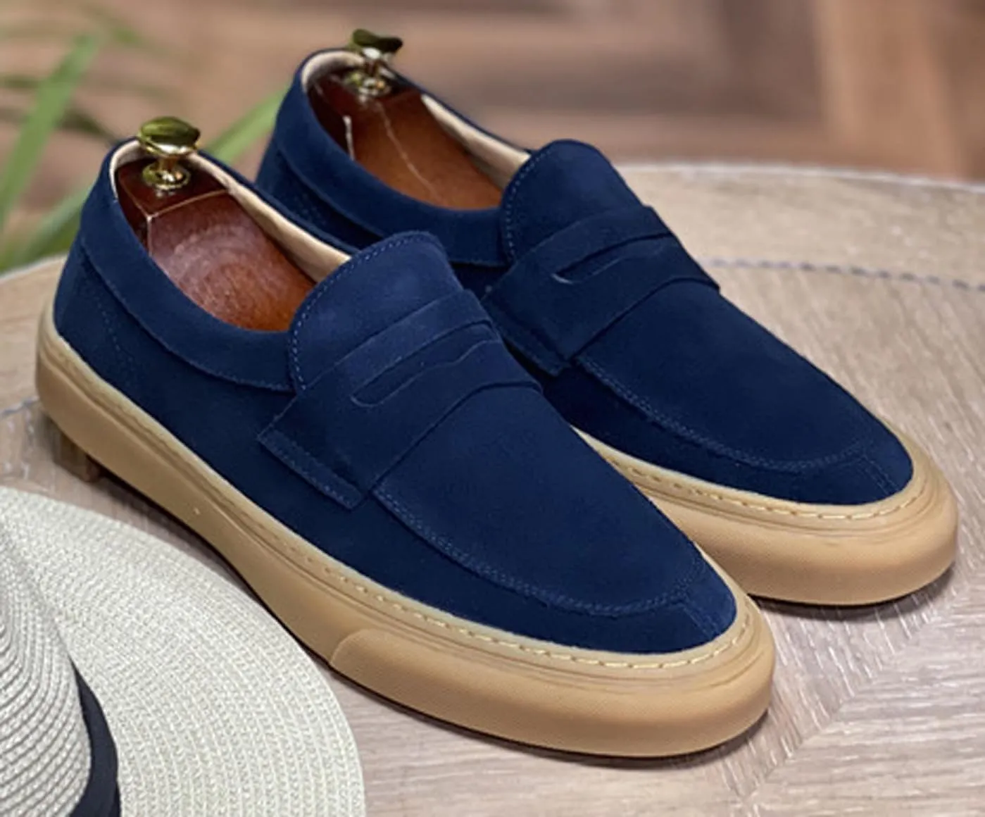 Mens Dress Shoes Slip-Ons Penny Loafers Suede Slippers Fashion Casual Business Prom Mocasines Boat Fashion Comfortable Breathable Summer Shoes for Men