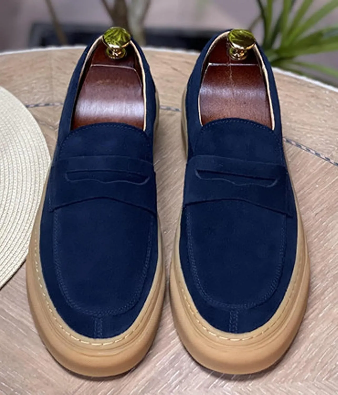 Mens Dress Shoes Slip-Ons Penny Loafers Suede Slippers Fashion Casual Business Prom Mocasines Boat Fashion Comfortable Breathable Summer Shoes for Men