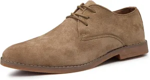 Men's Fashion British Style Suede Pointed Oxford Shoes Business Casual Comfortable Non-Slip Classic Dress Shoes