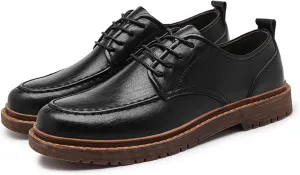Mens Fashion Formal Retro Oxford Shoes Modern Comfort Slip-on Lace Up Sewing Oxford Sneakers Classic Casual British All-Match Driving Dress Loafer Shoes