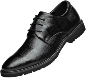 Men's Leather Dress Shoes Casual Retro Wedding Work Loafers Man Classic Comfortable Lace-Up Vintage Oxfords Shoes